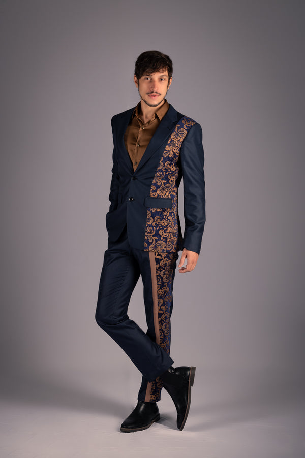 Baroque Accent Pinstripe Suit