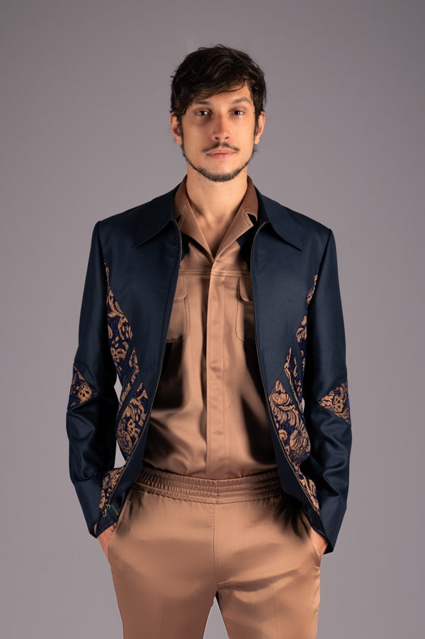 Gilded Urbanity Jacket and Trousers Ensemble